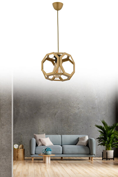 HELVACIOĞLU AKSESUAR Petek Model Metal Avize 17 cm Modern Tasarım Sarkıt Lamb...