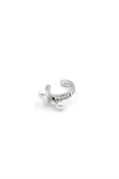 PRATİKOBA Cartilage Earrings with Pearls - Silver
