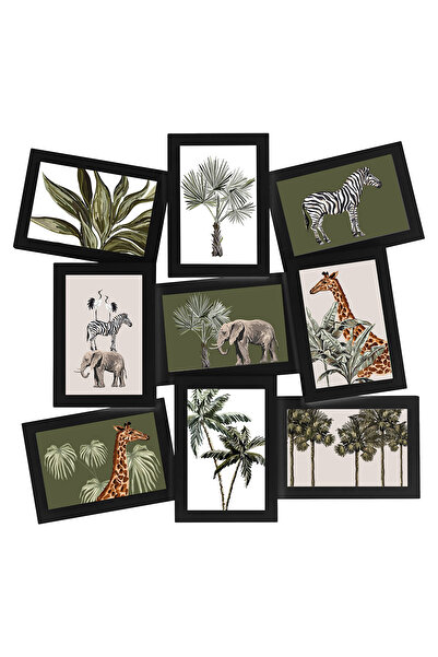 Atmosphera Créateur D'intérieur Ramă colaj 5Five Cali pentru 9 fotografii, din plastic, 46x1,9x49 cm, neagră