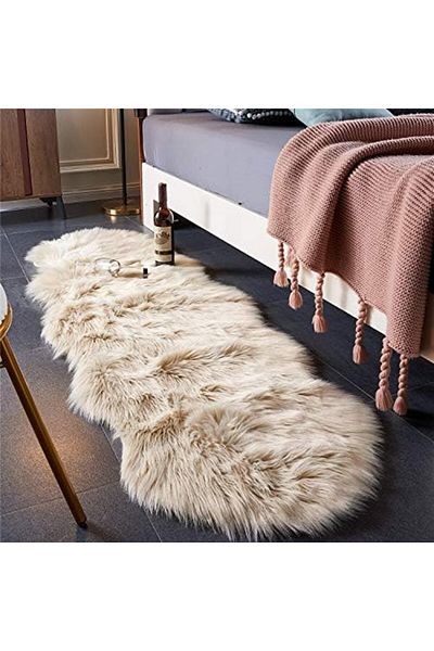 S Z F Store EasyJoy Ultra Soft Fluffy Shaggy Area Rug Faux Fur Rug Chair Cover Seat Pad Fuzzy Area Rug for Bedro