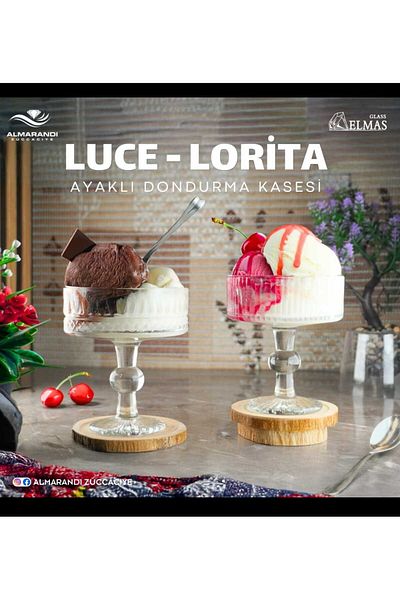 ORTAKÖY CENNETİ 4 Pcs Elysia Model New Concept Ice Cream Cup Presentation Cup Cookie Cup Glass Quality Product 260 Cc