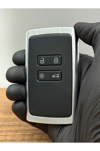 Luxe Aksesuarr Renault Megane4 Clio5 Talisman Espace5 Compatible 4 Button Key Control Kab Black Gray Color