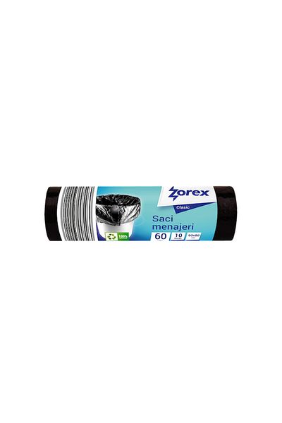 ZOREX Classic garbage bags, 60L, black, 10 pcs/roll