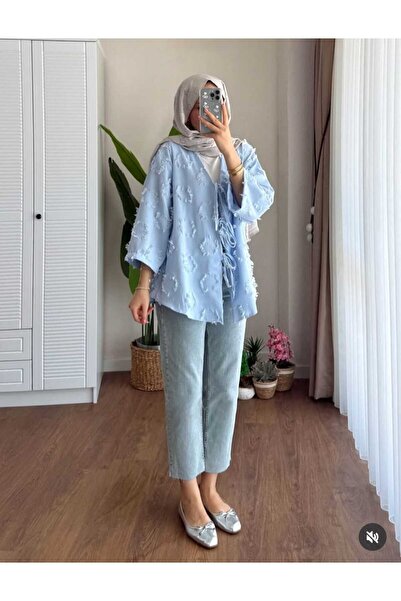 MOONSC Жіночий трендовий льоняний кімоно з бахромою