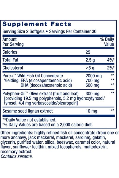 Life Extension Omega Foundations Super Omega3 60 Softgels