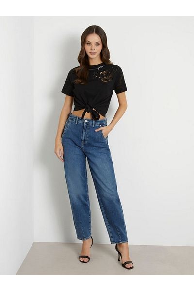 Guess Ss Cn Ajour Lace Tee