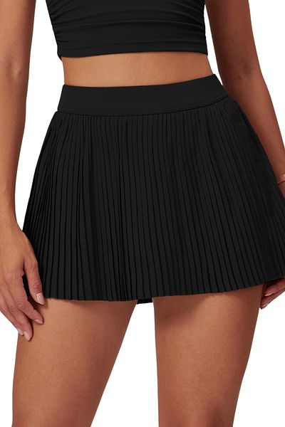 VibeGaia Women's Pleated Skirt with Shorts