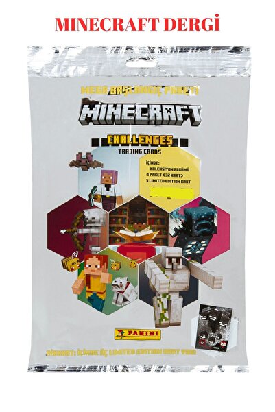 TOYFEST Minecraft Kart Koleksiyon Seti -Koleksiyon Albümü + 4 Paket (32 Kart)...