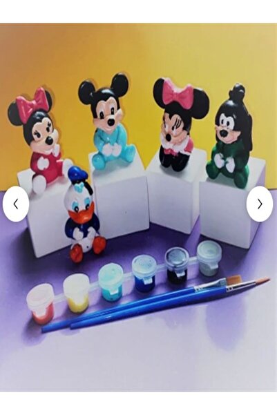 magnocandles Mickey Mouse Taş Boyama Seti-Aktivite-Hediye-Eğitici-Aile Etkinlik-Okul Öncesi-Hobi-Bayram-Karne