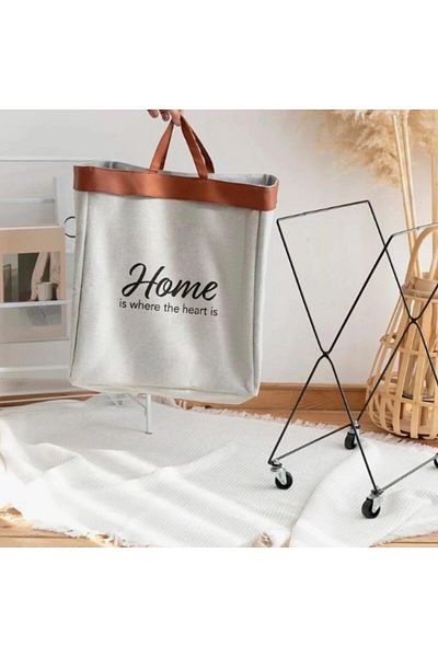 MOSTAFA Foldable Laundry Basket with Wheels and Handle