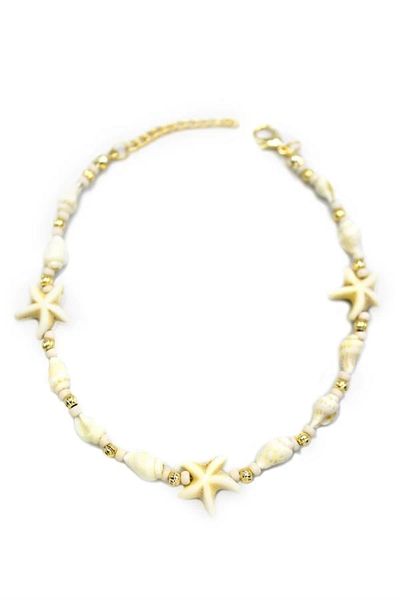 PRATİKOBA Seashell Anklet - White