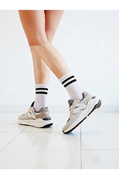 HAYEL 3 ζευγάρια λευκές κρίκες Unisex αθλητικές κάλτσες τένις κολεγίου βαμβακερές άνετες υψηλής ποιότητας