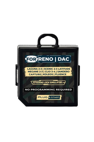 Mavi Keys Renault Megane Laguna Espace Clio Fluence Scenic Captur Latitude Dacia Direksiyon Kilidi Emülatörü