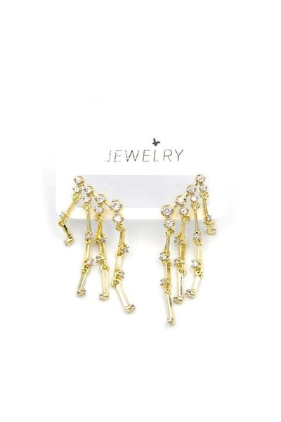 PRATİKOBA Stone Dangle Earrings - Gold