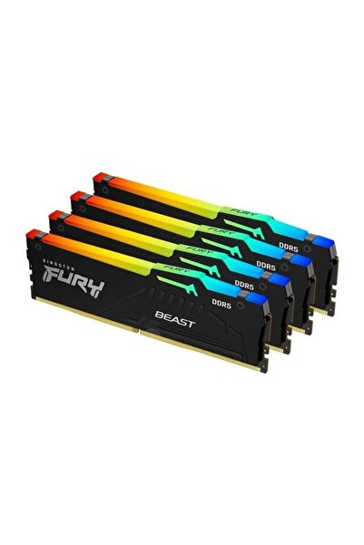 Kingston FURY Beast RGB, 128 GB (4 x 32 GB), DDR5, 5200 MHz, CL40, XMP