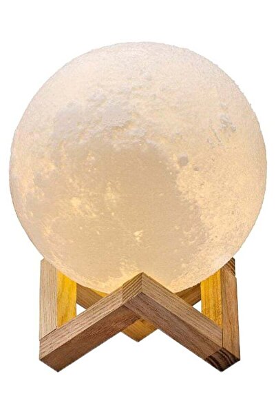 Generic 3D Magical USB LED Moon Night Bulb White
