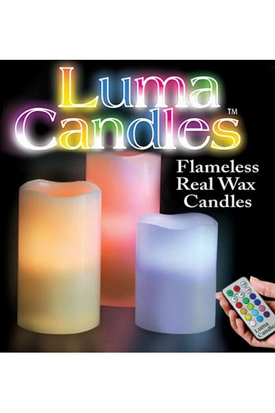 Generic Luma Luma candle without flame 12 changing colors with remote control