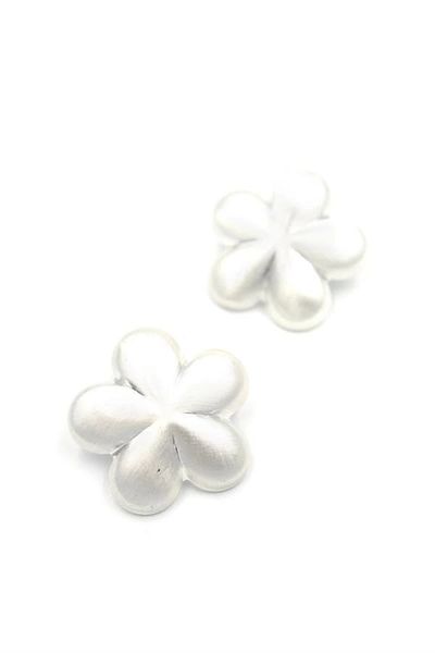 PRATİKOBA Metal flower earrings - silver