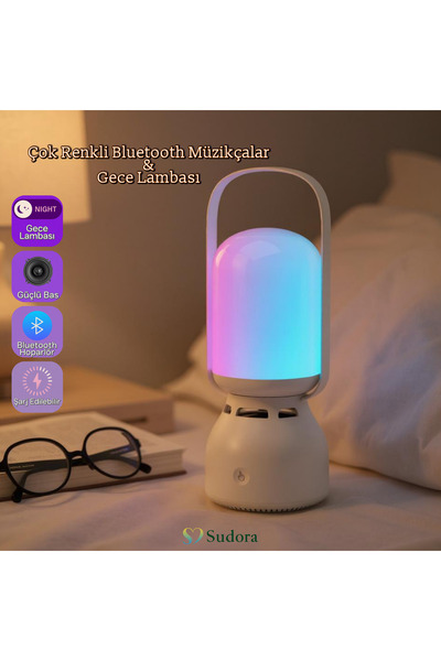 sudora Çok Renkli Bluetooth Müzikçalar & Gece Lambası