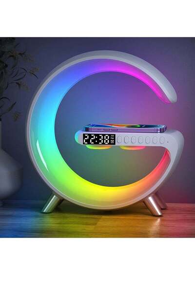 Generic ELTRAZONE Wireless Charger Atmosphere Lamp, RGB Color Changing Mood Light with Time Display, 256 Mo