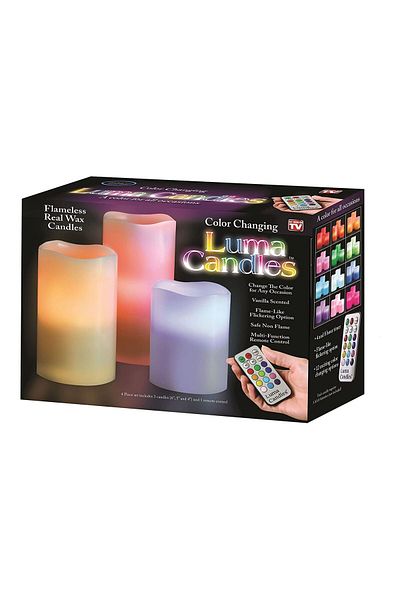 Generic Luma Luma candle without flame 12 changing colors with remote control