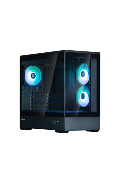 Zalman P30 gaming case, mini tower, supports 9 fans, 3 included, USB 3.1, Typ...