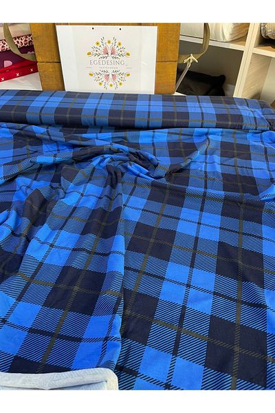 EGE DESIGN Single Lyc Combed Printed Plaid
