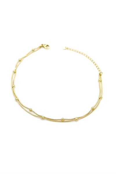PRATİKOBA Dorika Chain Anklet - Gold