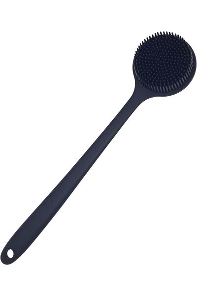 Best Ladies فرشاة تنظيف الظهر للاستحمام مصنوعة من السيليكون الناعم مع مقبض طو...