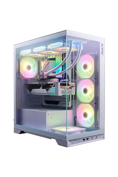 XPG Invader X BTF Θήκη Ημι-Πύργου, σκληρυμένο γυαλί (Λευκό)