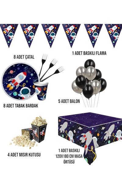 Zayna's Space Themed Birthday Entertainment Party Set for 8 People
