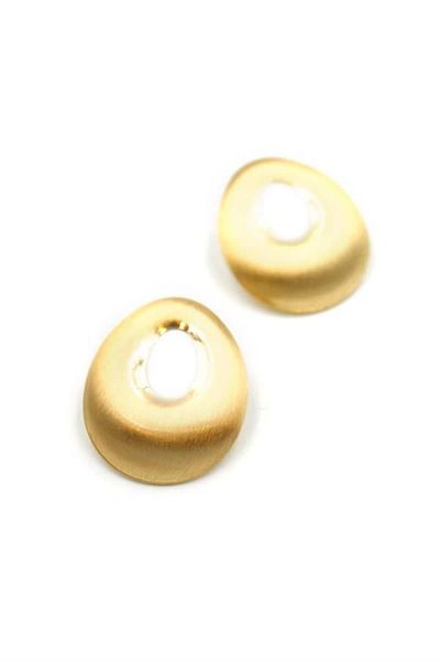 PRATİKOBA Metal Plate Earrings - Gold