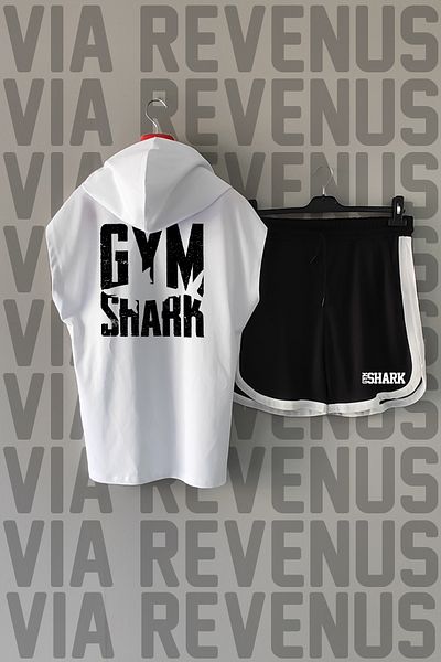 Vordevia Gym Front and Back Printed Zero Sleeve Hooded Sports Tshirt and Custom Jersey Fabric Sports Shorts
