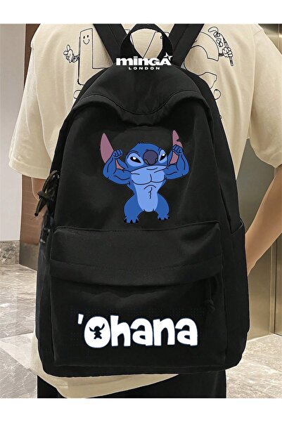 Minga London حقيبة ظهر مدرسية سوداء قوية، درسية، مدرسية للدراسة - مينجا لندن