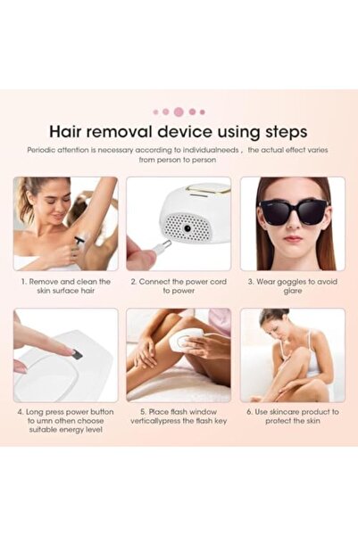 Generic Permanent Hair Removal Device – At-Home Laser Hair Remover for Women & Men, Painless IPL Technolog