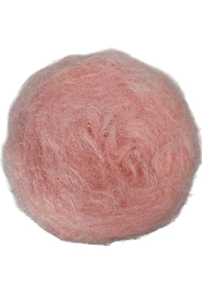 Ece Örgü Tasarım Atölyesi Şeftali pembesi, bol tüylü, moher örgü ipi (200 gr.)