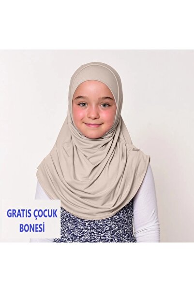 GRATİS Children's Practical Shawl/Scarf (2 Pieces Sendy Fabric 6-14 Years)