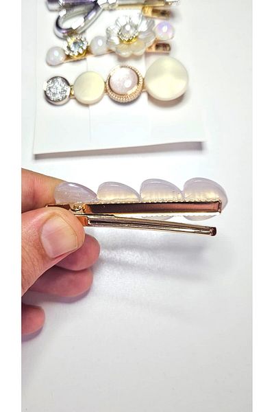 cityvision Set of 5 Hairpins with Shiny Pearl Design – 6 cm
