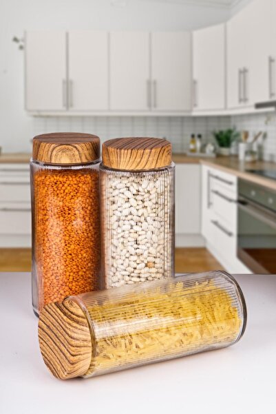 naturelove برطمان طعام زجاجي مخطط ميجا بوي 3 عبوات 1500 مل