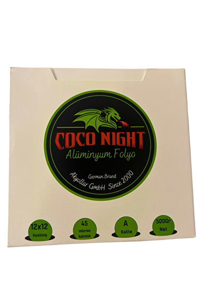 Coco Night 45 Mikron 500gr Kesilmiş Hazır Alüminyum Nargile Folyosu Nargile Kömürü