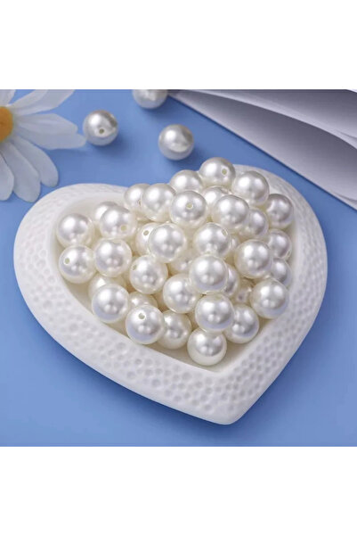 Alize 13mm white pearl beads