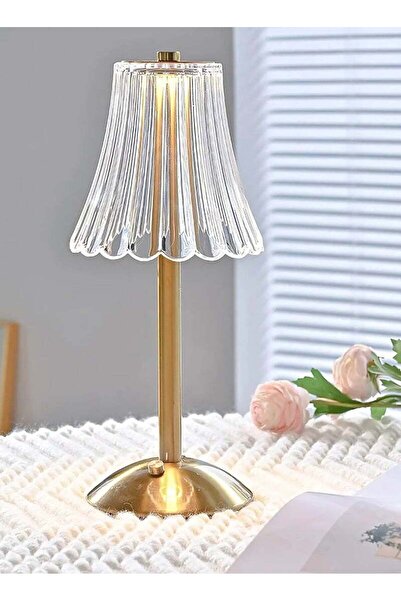 Generic Yuwell Crystal Table Lamp Acrylic Touch Lamp Portable Led Table Lamp With 3 Light Color Modes With