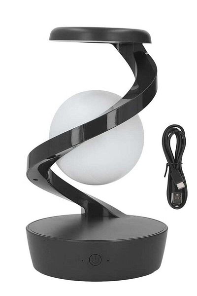 Generic JAJEEK Modern Spiral Bedside Lamp â€“ Innovative 3D Visual Levitation Ball LED Table Lamp â€“ Styli