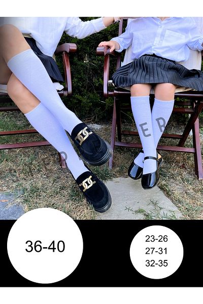STEPPE BERRY Knee-High Casual and School Socks