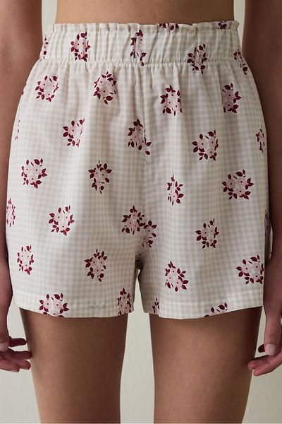 Penti Stone Color Freya Floral Shorts Pajama Bottoms