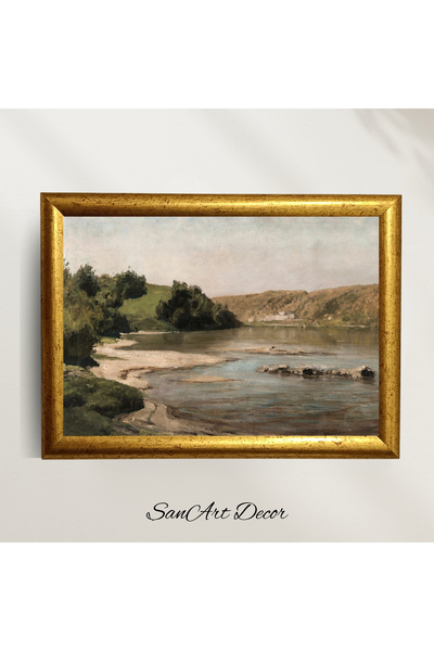 Sanart Vintage Çerçeveli Tablo, 3 Parça Çerçeveli Tablo, Çerçeveli Yağlı Boya Baskı Tablo Seti, Retro Tablo