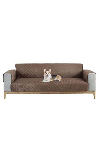 Expres Quilted 2-seater sofa cover, brown, Express