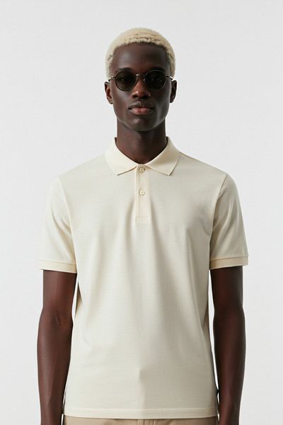 Kozik Men's Polo Neck Plain Relaxed Fit 100% Cotton Non-Pulling Men's Polo Neck T-Shirt