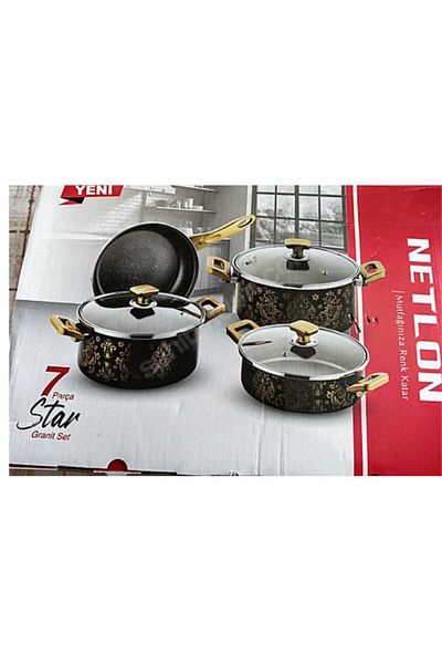 PAMUK DÜNYAM HOME Netlon 7 Piece Star Granite Set