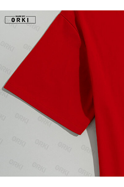 EFFRENATU Power Fit – Oversize Red T-Shirt & Black Pants Jogger Tracksuit Set